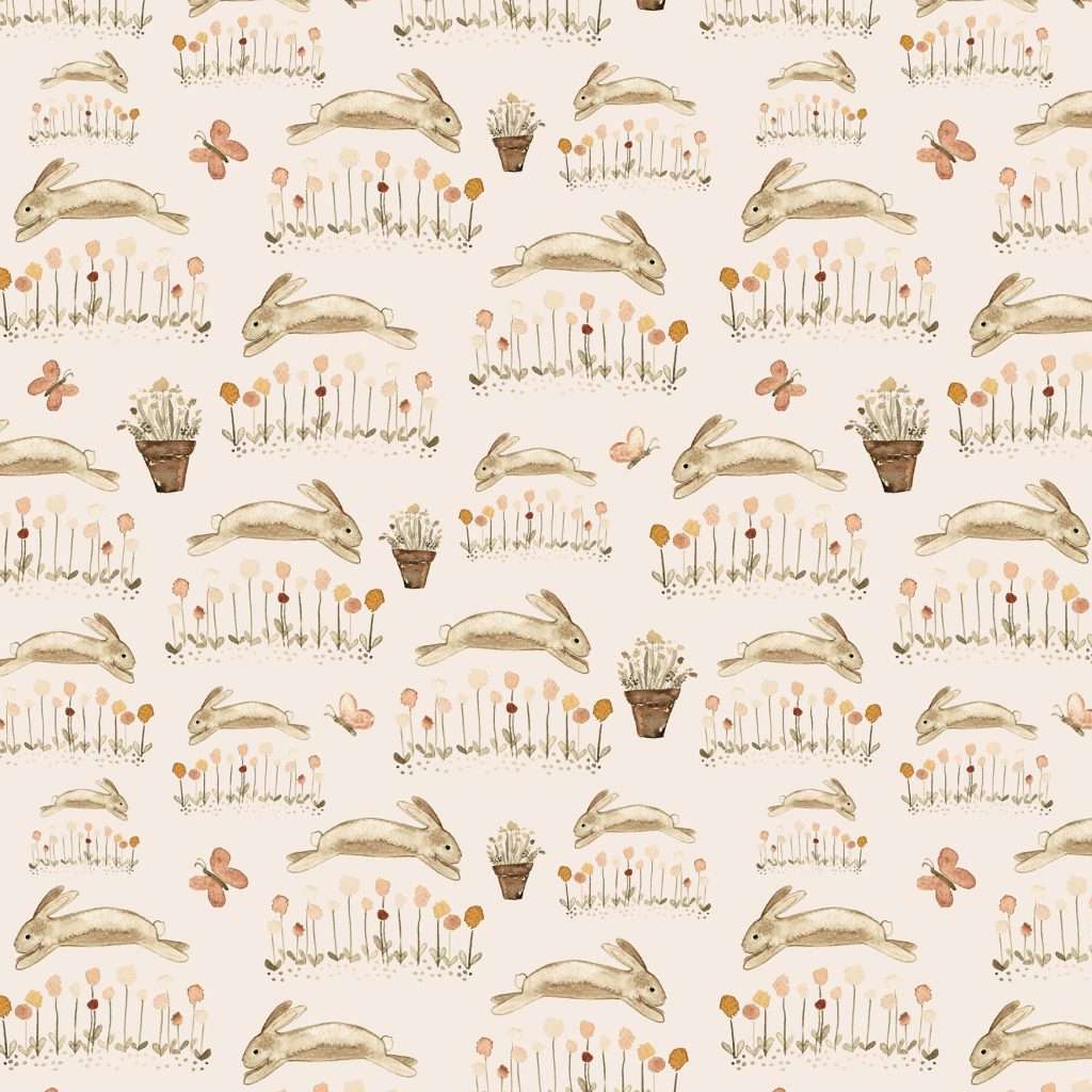You Are My Sunshine - Hopping Bunnies in Cream