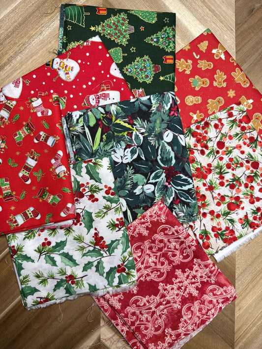 8 Fat Quarters (As Pictured)