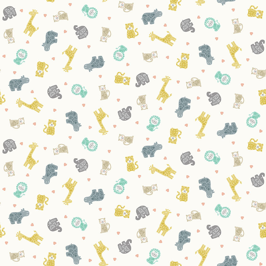 Baby Safari - Scatter in White