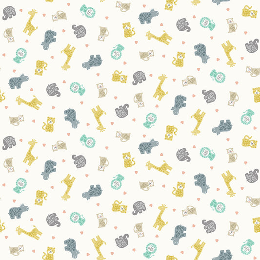 Baby Safari - Scatter in White