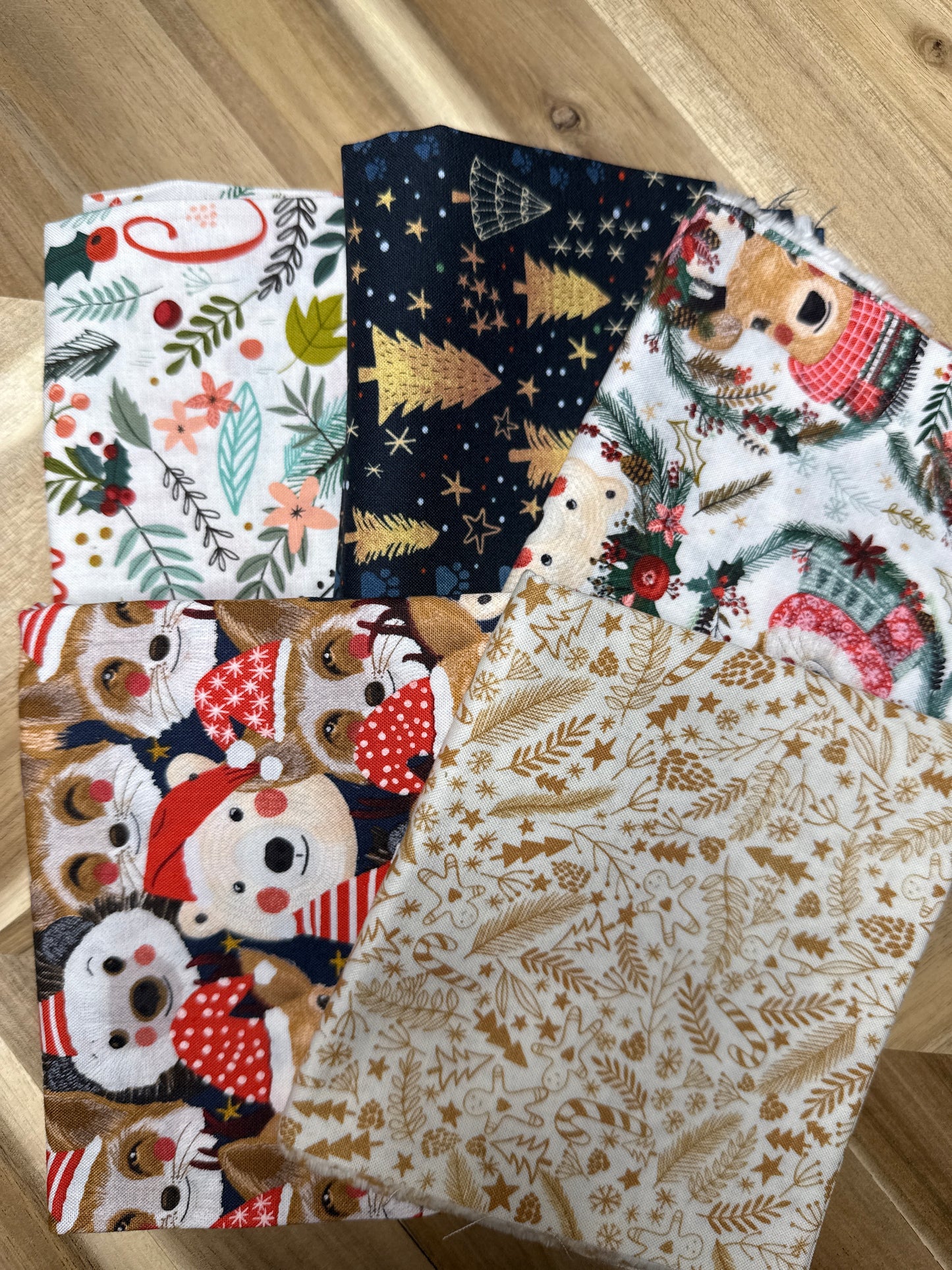 5 Fat Quarters (As Pictured)