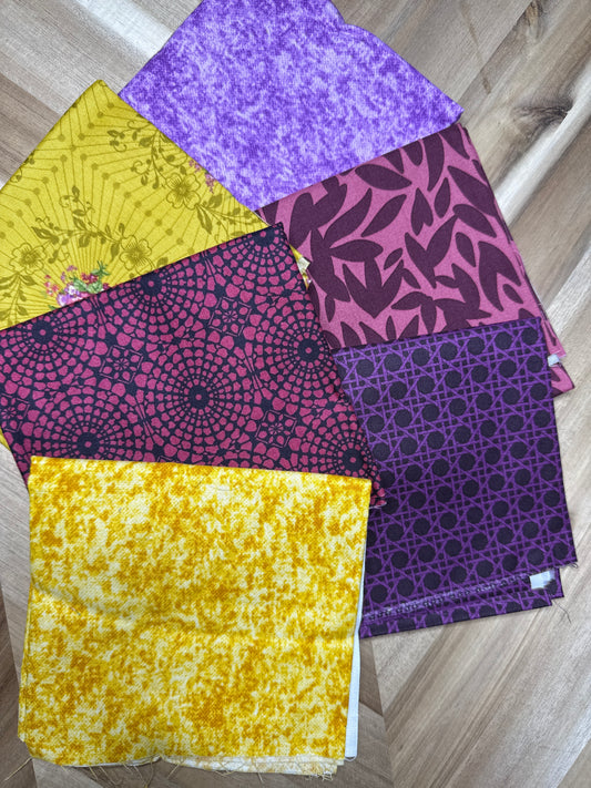 6 Fat Quarters (As Pictured)