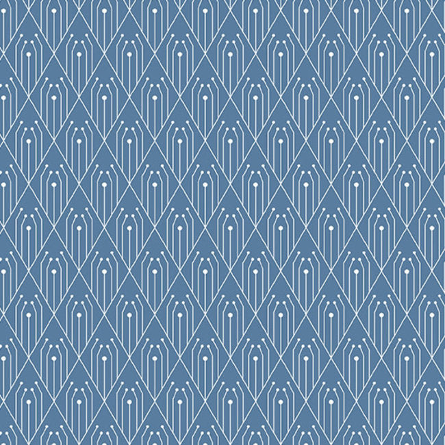 Century Prints Deco Diamonds in Denim