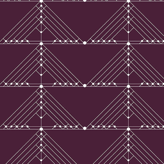 Century Prints Deco Geese in Aubergine