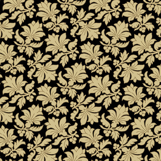 Belle Rose Damask Black
