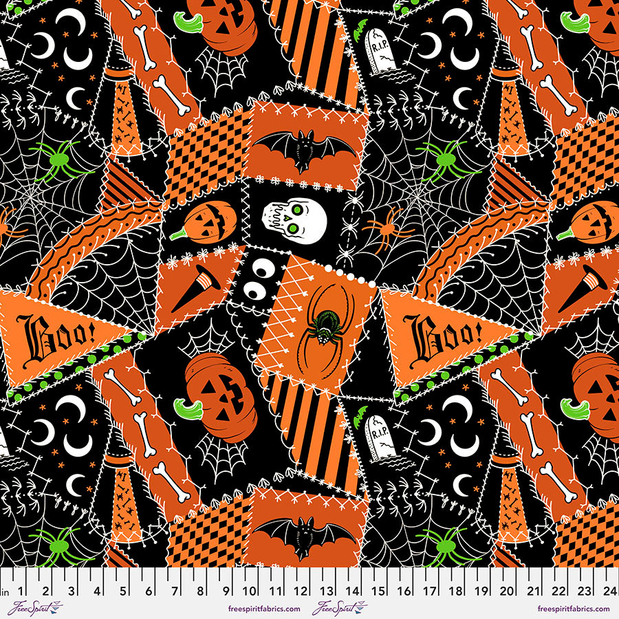 PWRH031.ORANGE Crazy Quilt in Orange