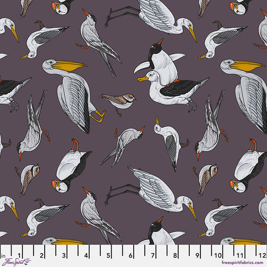 Birds of a Feather - Sea Birds in Plum