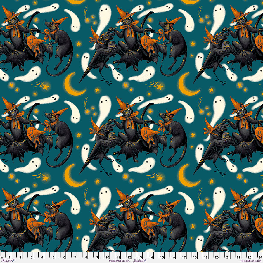 Storybook Halloween - Familiar Dance in Turquoise