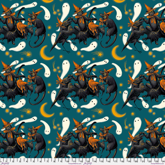 Storybook Halloween - Familiar Dance in Turquoise
