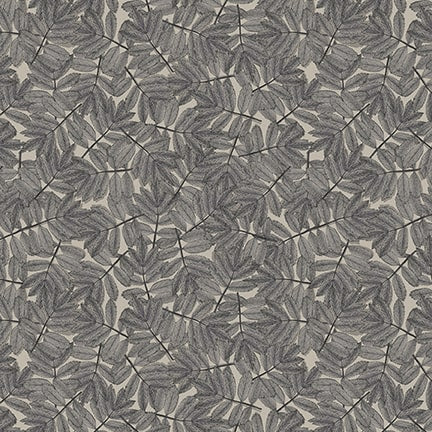 Nature's Whisper - Leaves in Black on Tan