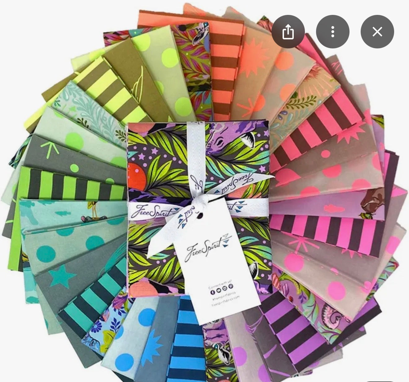 Penelope’s Stash - Fat Quarter Bundle of Everglow and Neon True Colors
