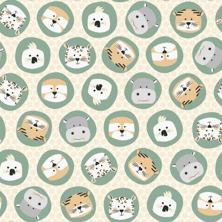 Into The Jungle - Tossed Faces in Cream
