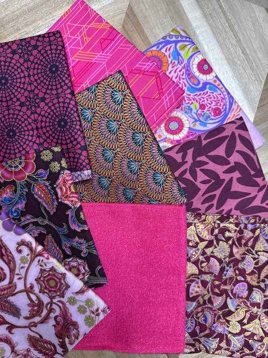 9 Fat Quarters (As Pictured)