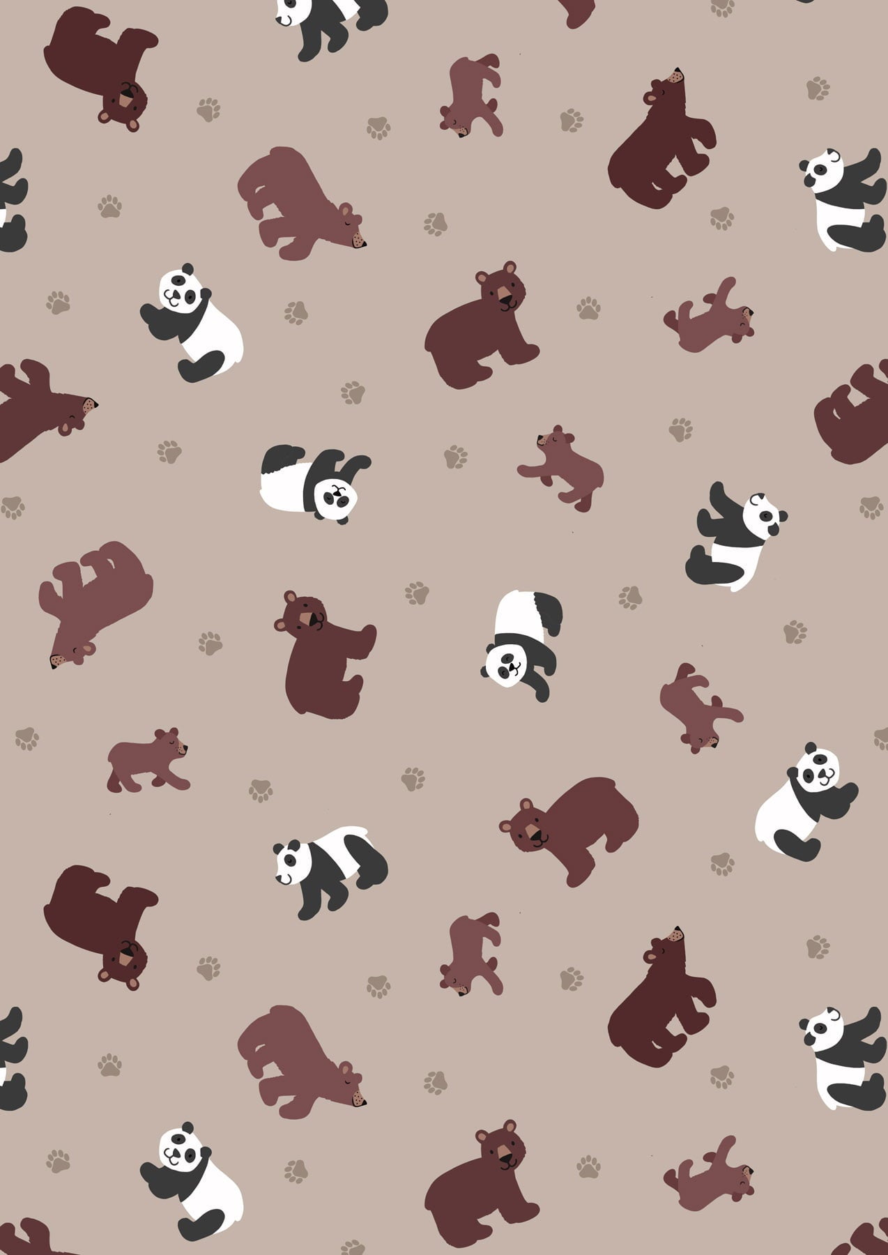 Small Things - Panda & Bears in Brown