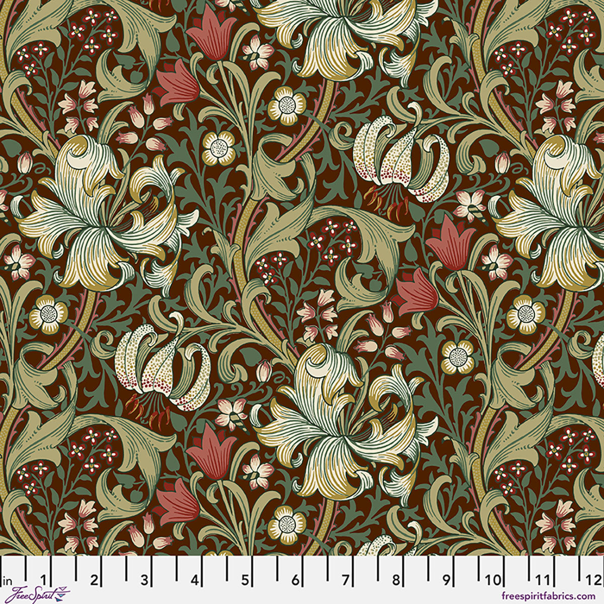 Suffolk Holiday Collection - Golden Lily in Ruby