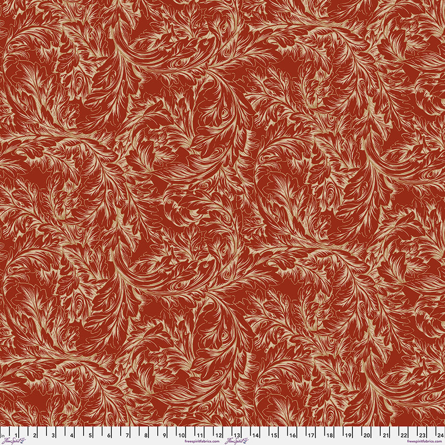 Cotswold Holiday Collection - Acanthus Scroll in Red