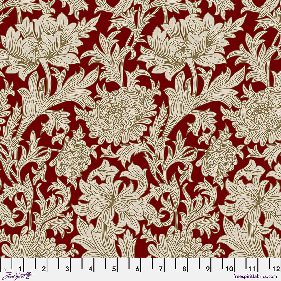 Oxford Holiday - Chrysanthemum Tonal in Crimson