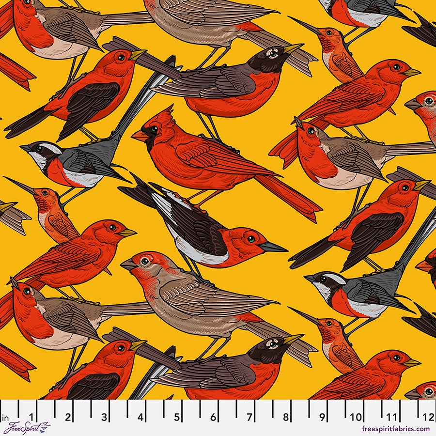 Birds of a Feather - Bird Stack in Saffron