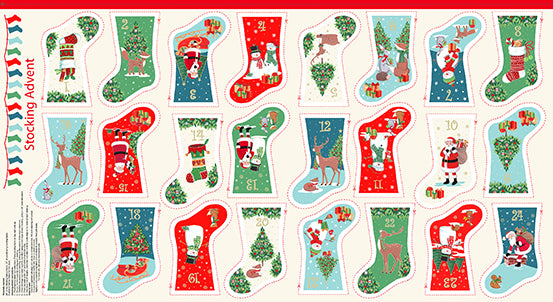 Merry Christmas - Mini Stockings Panel