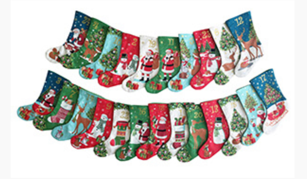 Merry Christmas - Mini Stockings Panel